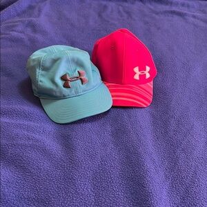 Under Armour Blue and Pink Caps